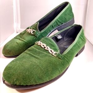 Basic Editions Forest Green Suede Slip-ons